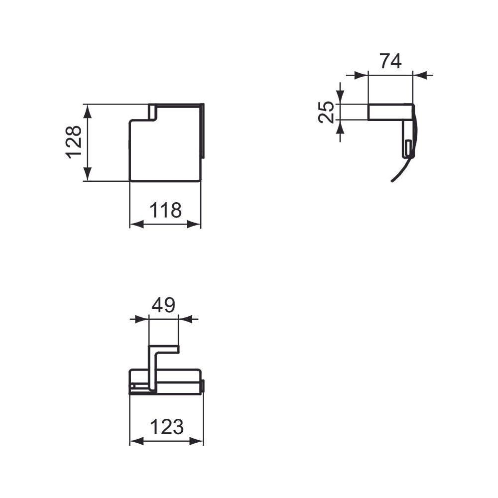 Ideal Standard Papierrollenhalter Conca Cube, eckig, Chrom... IST-T4496AA 8014140478942 (Abb. 5)