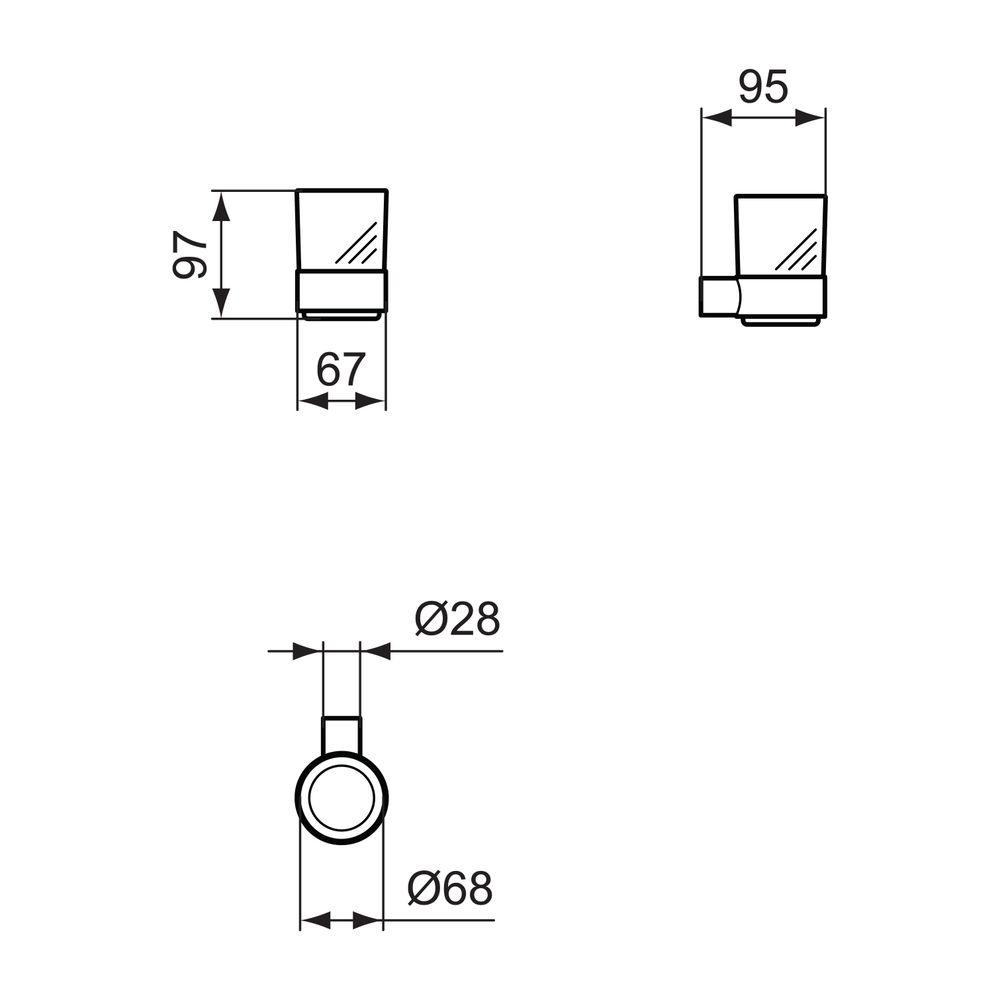 Ideal Standard Mundglas Conca, rund, Magnetic Grey... IST-T4505A5 8014140479291 (Abb. 6)