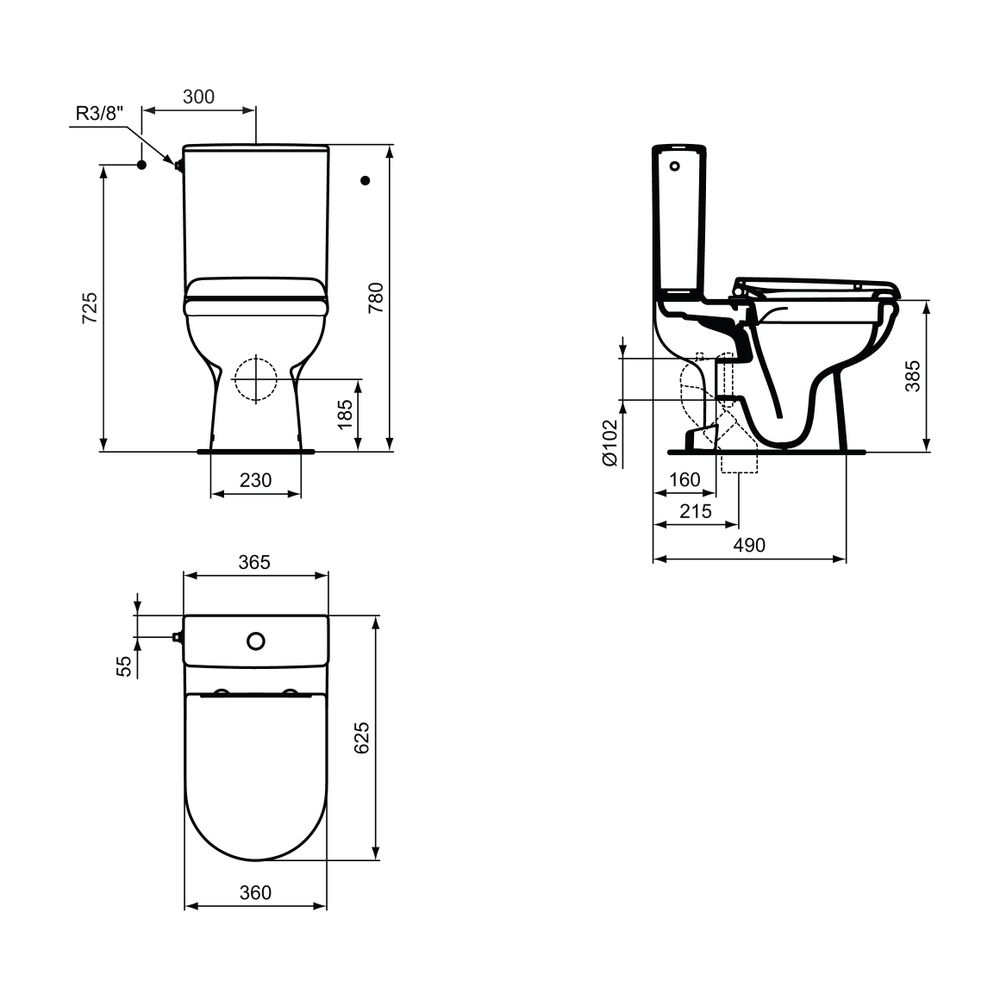 Ideal Standard WC-Sitz Exacto, Softclosing, Weiß... IST-UV09001 5017830535621 (Abb. 2)