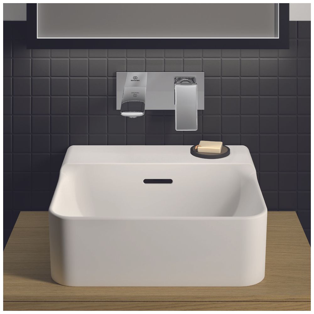 Ideal Standard Handwaschbecken Conca, 3 Hahnlöcher, mit Überlauf 400x350x165mm, Weiß mit I... IST-T3810MA 8014140468981 (Abb. 5)