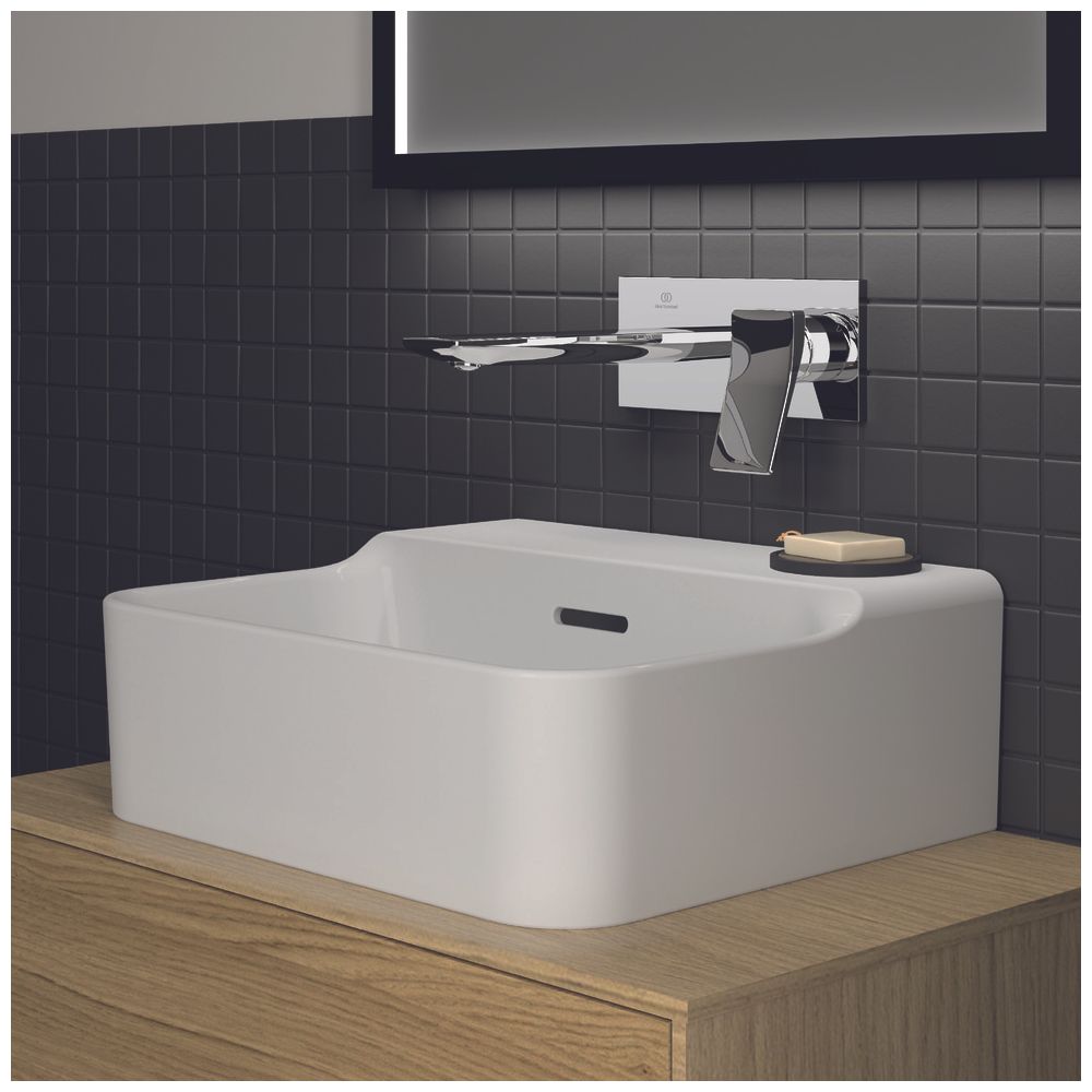 Ideal Standard Handwaschbecken Conca, 3 Hahnlöcher, mit Überlauf 400x350x165mm, Weiß mit I... IST-T3810MA 8014140468981 (Abb. 6)