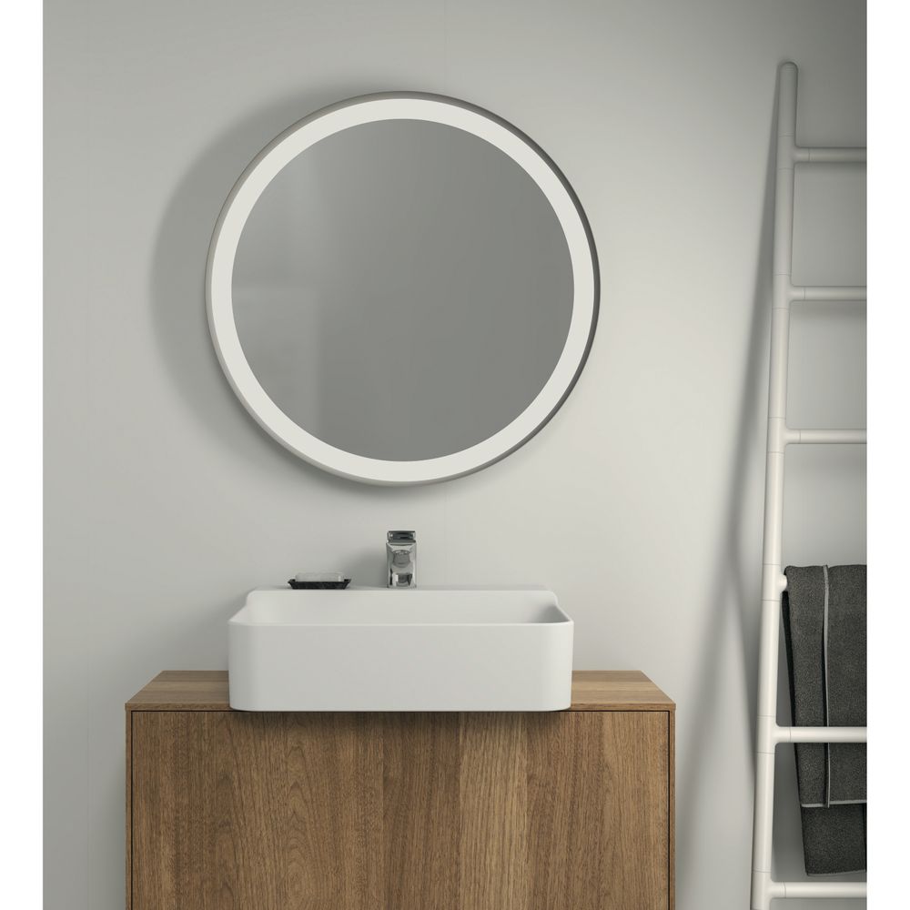 Ideal Standard Spiegel Conca, rund, mit Ambientelicht, Rahmen schwarz, 30W, 650x60mm... IST-T4131BH 8014140463276 (Abb. 6)
