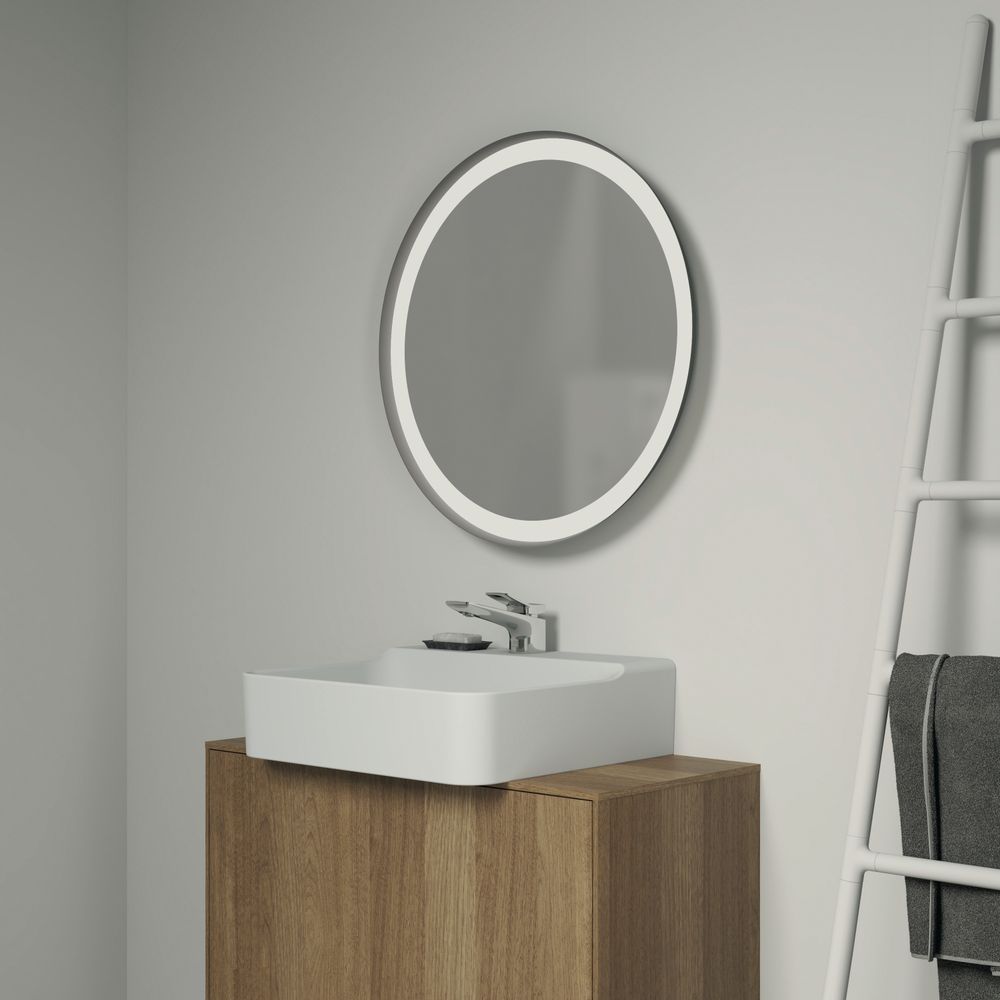 Ideal Standard Spiegel Conca, rund, mit Ambientelicht, Rahmen schwarz, 30W, 650x60mm... IST-T4131BH 8014140463276 (Abb. 7)