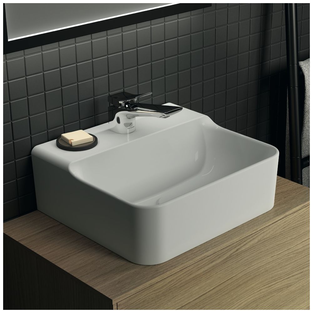 Ideal Standard Handwaschbecken Conca, 1 Hahnloch, ohne Überlauf 400x350x145mm, Weiß mit Id... IST-T3874MA 8014140469322 (Abb. 7)