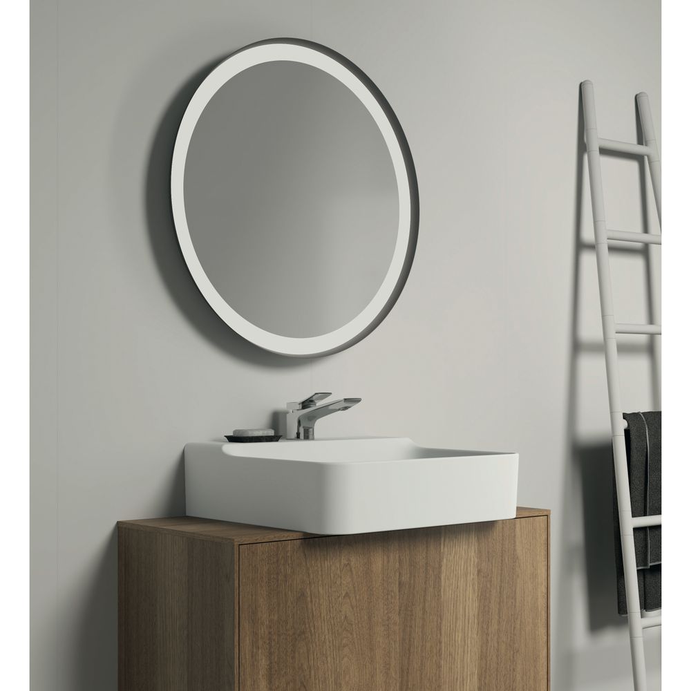 Ideal Standard Spiegel Conca, rund, mit Ambientelicht, Rahmen schwarz, 30W, 650x60mm... IST-T4131BH 8014140463276 (Abb. 8)
