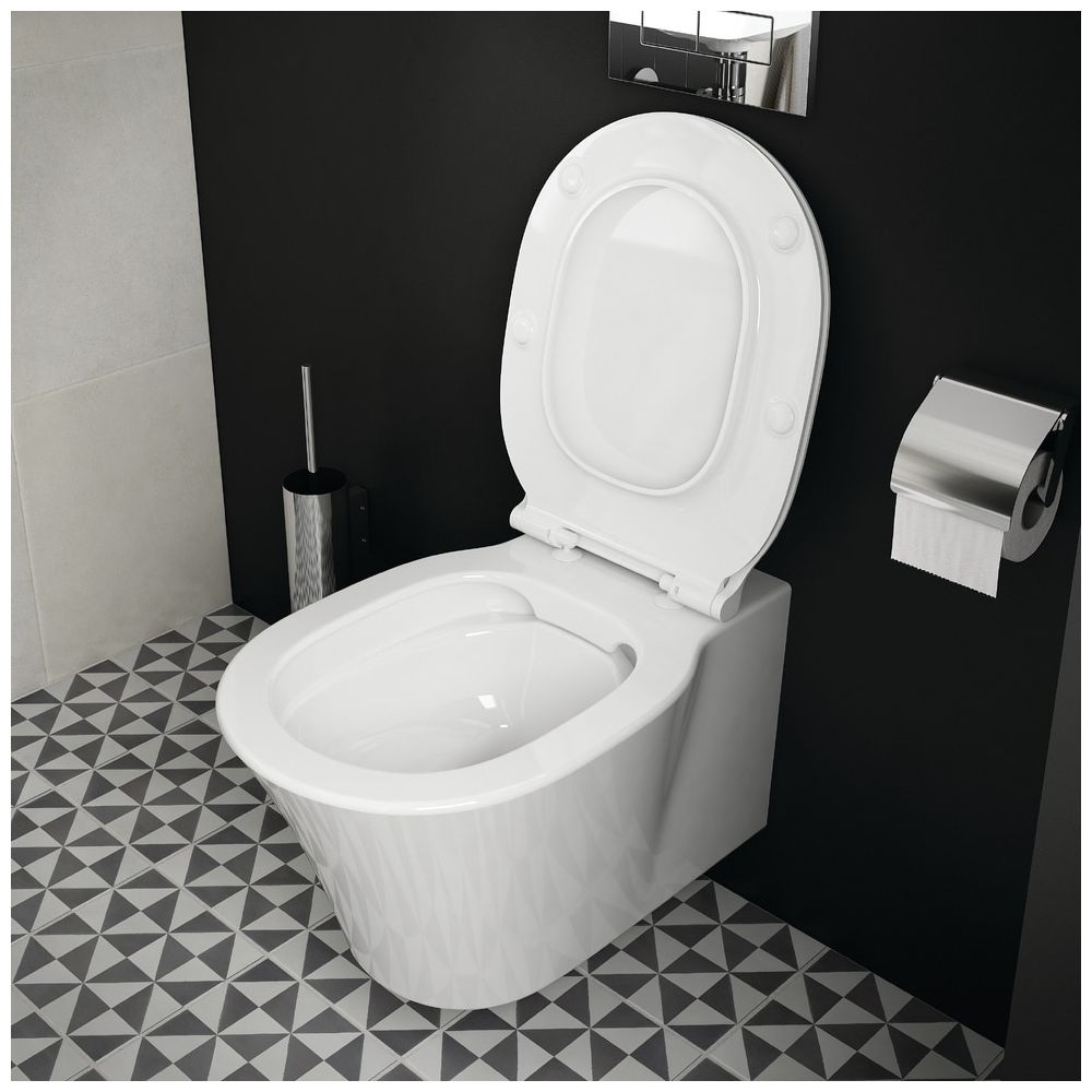 Ideal Standard Wand-WC-Kombipaket Connect Air Randlos mit Softclosing 360x540mm Weiß... IST-E248201 5017830554998 (Abb. 5)