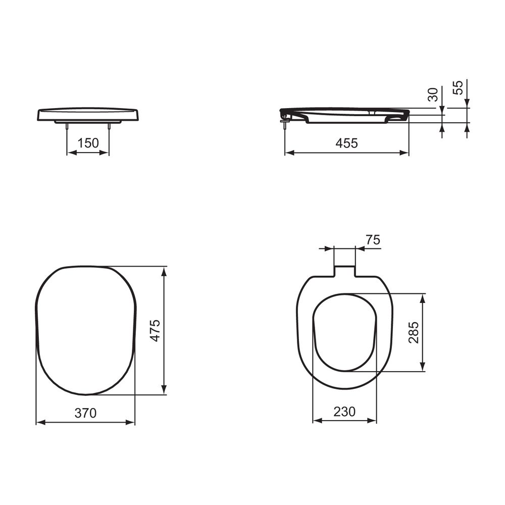Ideal Standard WC-Sitz Tonic, Softclosing, Weiß... IST-K706101 4015413002141 (Abb. 2)