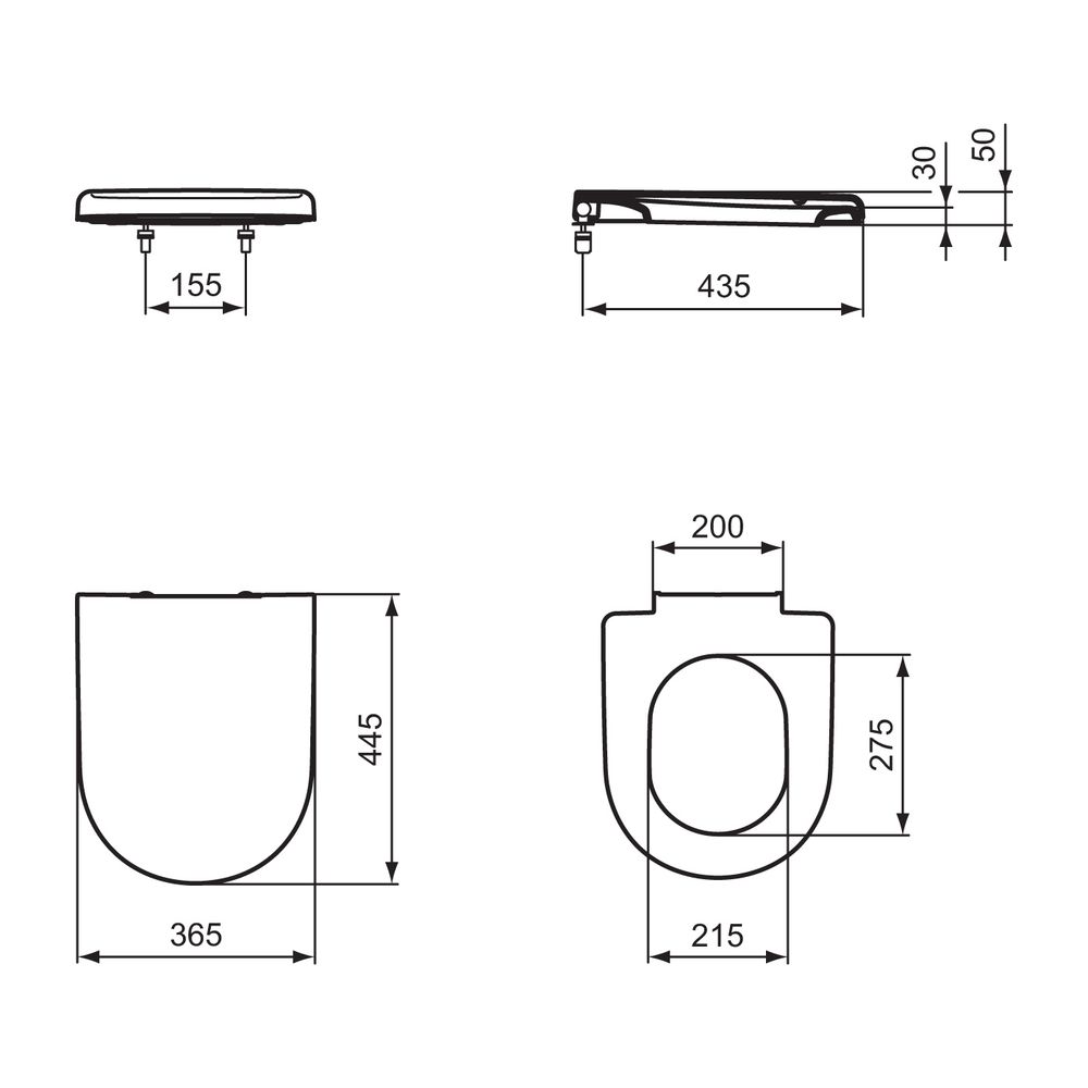 Ideal Standard WC-Sitz Washpoint, Softclosing, Weiß... IST-R392101 3391500510906 (Abb. 2)