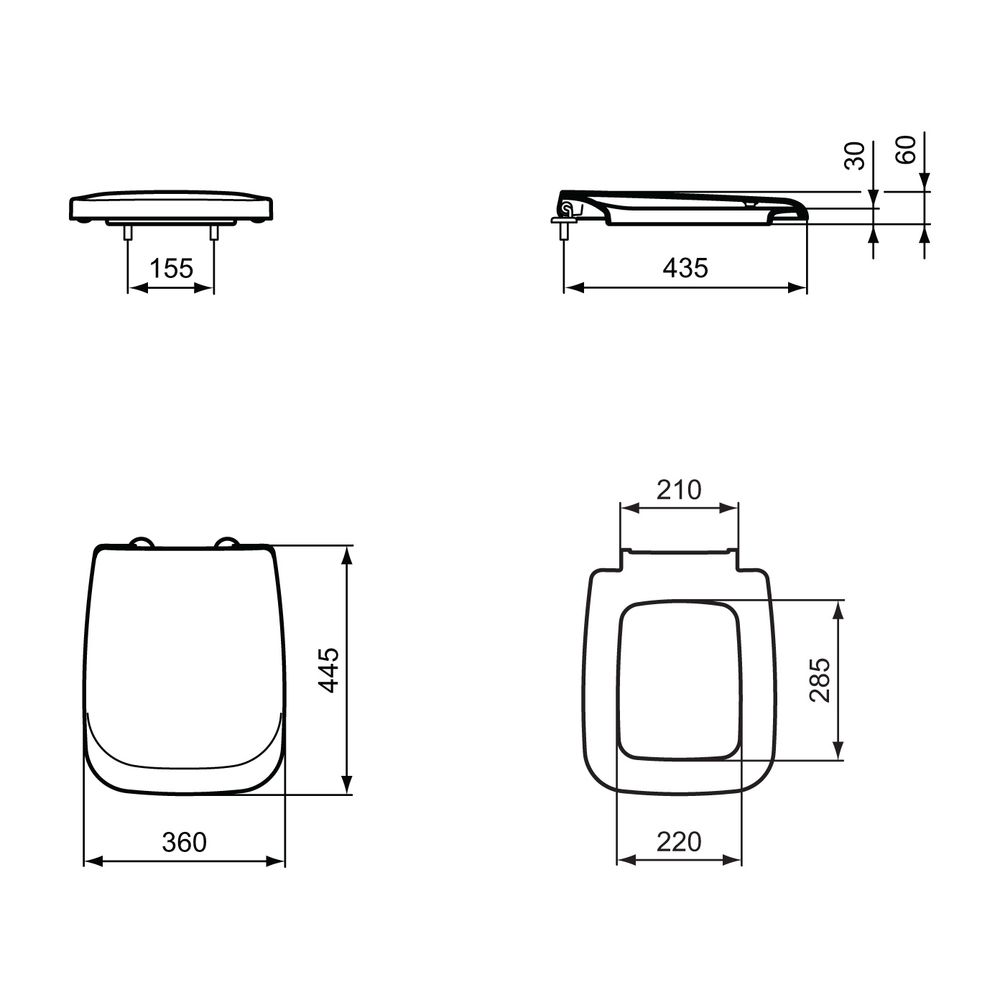 Ideal Standard WC-Sitz Ventuno Weiß... IST-T663701 8014140343875 (Abb. 2)