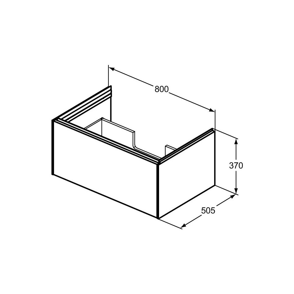 Ideal Standard Waschtisch-Unterschrank Conca 1 Auszug 800x500x550mm Weiß... IST-T4578Y1 8014140483212 (Abb. 8)