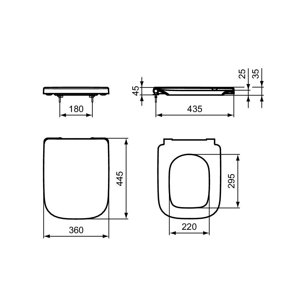 Ideal Standard WC-Paket i.life A Randlos mit WC-Sitz Softclose Weiß... IST-T467101 8014140486046 (Abb. 10)
