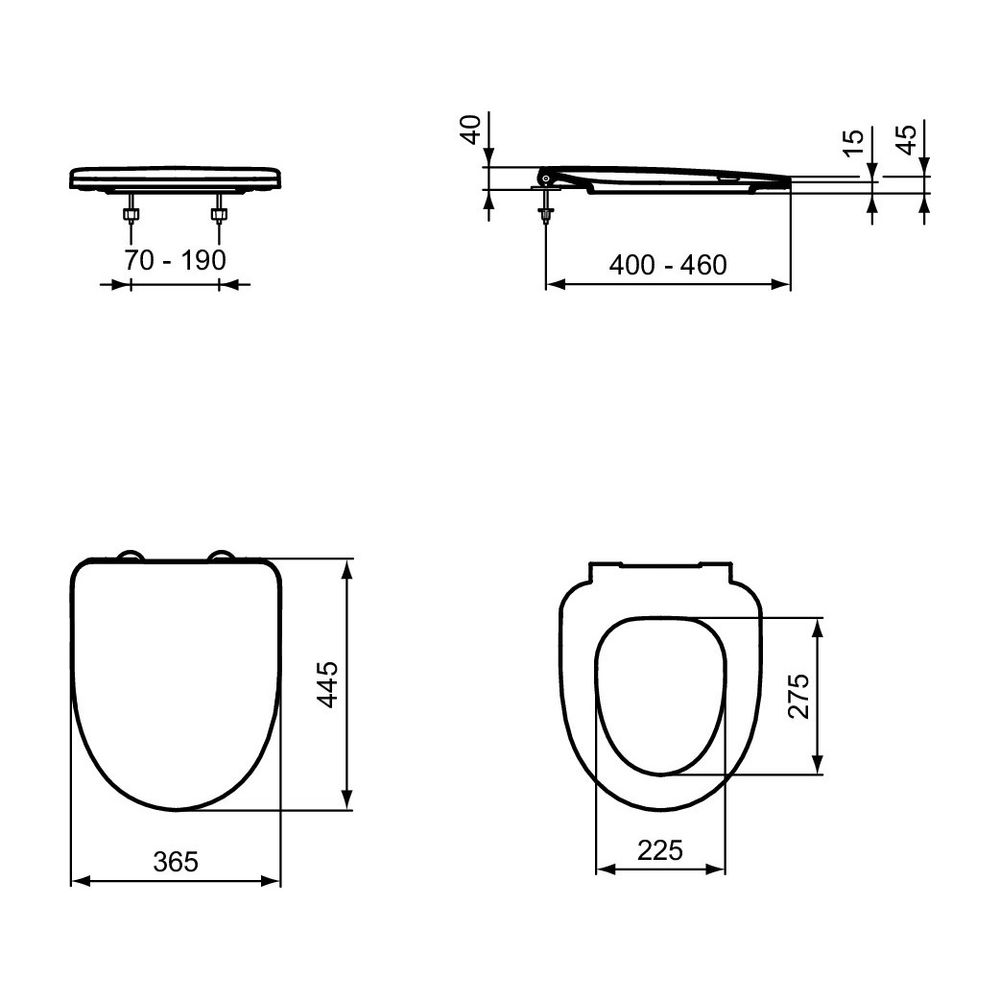 Ideal Standard WC-Paket i.life A Randlos mit Uni.WC-Sitz Softclose Weiß... IST-T467001 8014140486039 (Abb. 13)