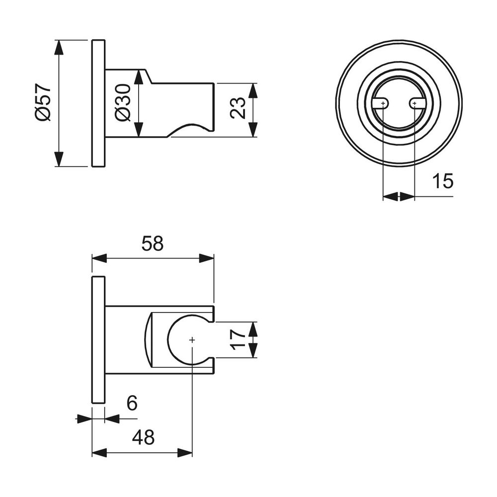 Ideal Standard Wandhalter Idealrain runde Rosette für Handbrause Chrom... IST-BC806AA 3800861086321 (Abb. 8)