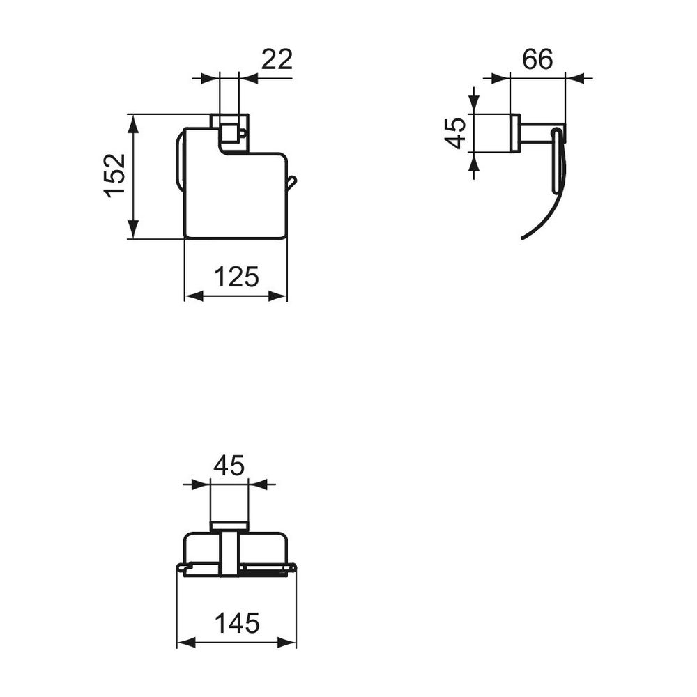 Ideal Standard Papierrollenhalter IOM Cube, Chrom... IST-E2191AA 5017830548621 (Abb. 9)
