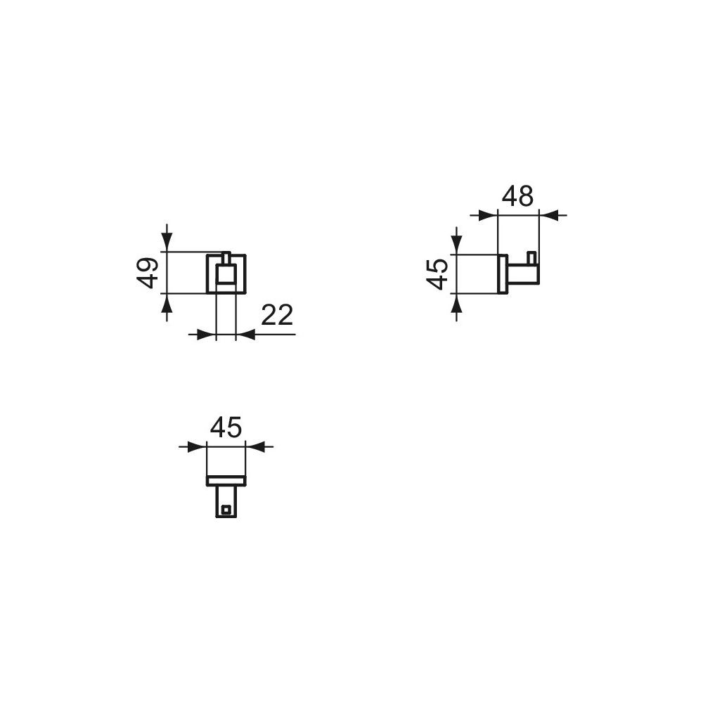 Ideal Standard Handtuchhaken IOM Cube, Chrom... IST-E2192AA 5017830548638 (Abb. 9)