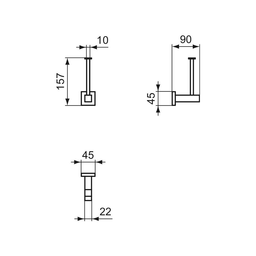 Ideal Standard Reserverollenhalter IOM Cube, Chrom... IST-E2199AA 5017830548706 (Abb. 4)