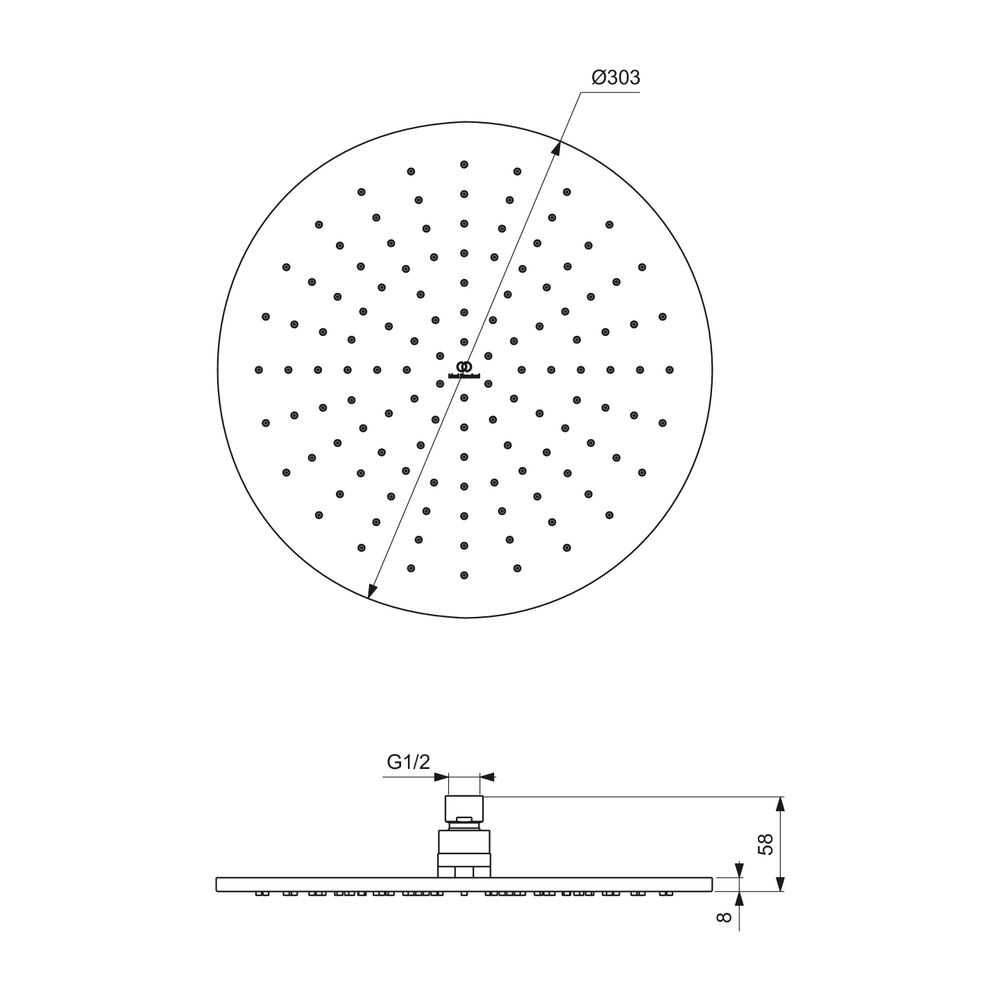 Ideal Standard Regenbrause Idealrain rund d:300mm Chrom... IST-A5803AA 4015413349178 (Abb. 17)