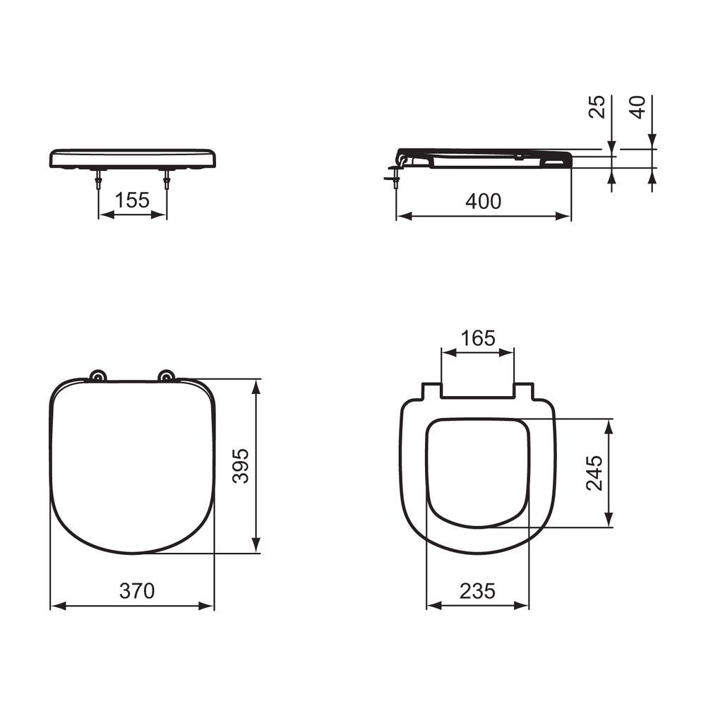 Ideal Standard WC-Sitz Eurovit Plus, für Kompakt-WC, Weiß... IST-T679801 8014140413561 (Abb. 2)
