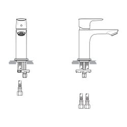 Ideal Standard Waschtisch-Armatur Connect Air, Slim, 5l/min, ohne Ablgarn., Ausld.107mm, B... IST-A7010A2 4015413347372 (Abb. 1)