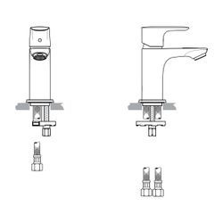 Ideal Standard Waschtisch-Armatur Connect Air, Piccolo, 5l/min., ohne Ablgarn., Ausld.90mm... IST-A7018AA 4015413341950 (Abb. 1)