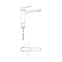 Ideal Standard Küchenarmit Ceraplan III, Ausld.211mm, mit hoch angesetztem Gussauslauf, Ch... IST-B0952AA 4015413339032 (Abb. 1)