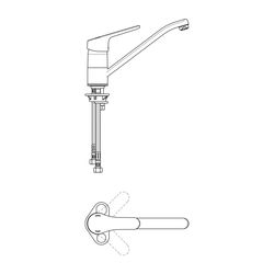 Ideal Standard Küchenarmatur Ceraform, ND, Ausld. 227mm, Chrom... IST-B1932AA 3800861058984 (Abb. 1)