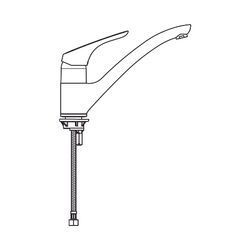 Ideal Standard Küchenarmatur Cerasprint Neu, Chrom... IST-B5344AA 3800019252691 (Abb. 1)