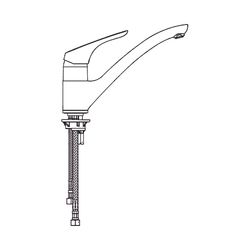 Ideal Standard Küchenarmatur Cerasprint Neu ND, Chrom... IST-B5345AA 3800019252707 (Abb. 1)