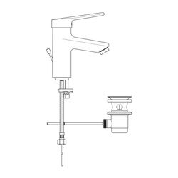 Ideal Standard Waschtischarmatur Ceraplus mit Ablaufgarnitur Ausld. 112mm Chrom... IST-BC091AA 3800861059479 (Abb. 1)