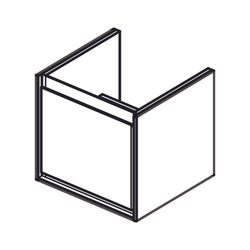 Ideal Standard WT-USchrank Connect Air Cube, 1 Auszug 435x402x400mm, Braun matt und Weiß m... IST-E0842VY 5017830520139 (Abb. 1)