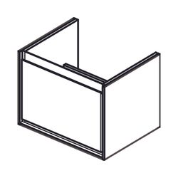 Ideal Standard WT-USchrank Connect Air Cube, 1 Auszug 535x412x400mm, Braun matt und Weiß m... IST-E0846VY 5017830520252 (Abb. 1)