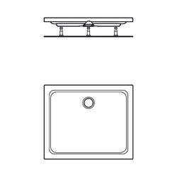 Ideal Standard Rechteck-Brausewanne Hotline Neu, 900x750x80mm, Weiß... IST-K277201 4015413057899 (Abb. 1)