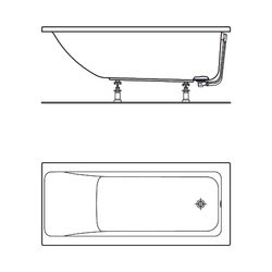 Ideal Standard Körperform-Badewanne Connect Air, 1600x700x475mm, Weiß... IST-T361501 8014140448211 (Abb. 1)