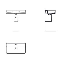 Ideal Standard Waschtisch Strada II, 1 Hahnloch, mit Überlauf geschliffen, 800x430x170mm, ... IST-T364501 8014140450351 (Abb. 1)