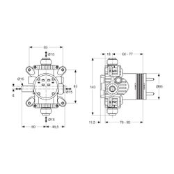 Ideal Standard UP-Bausatz 1 universal Archimodule... IST-A1501NU 4015413327152 (Abb. 1)