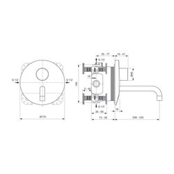 Ideal Standard Sensor-Wand-Waschtisch-Armatur Unterputz Ceraplus, BS2, Temp.ü.Spez.Wkz., B... IST-A6153AA 4015413332699 (Abb. 1)
