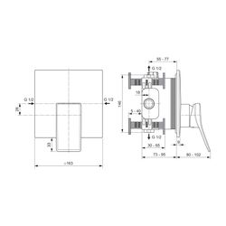 Ideal Standard Brausearmatur Unterputz Conca, Bausatz2, Magnetic Grey... IST-A7373A5 3800861085768 (Abb. 1)