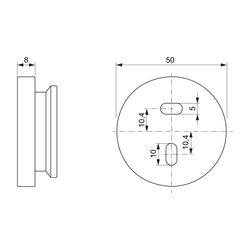 Ideal Standard Fliesenausgleich für Ceratherm T Duschsysteme, 8mm, Chrom... IST-A861508AA 4015413573542 (Abb. 1)