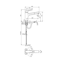 Ideal Standard Küchenarmatur Ceraplan III, mit herausz.HB, Ausld. 220mm, Chrom... IST-B0956AA 3800861050728 (Abb. 1)
