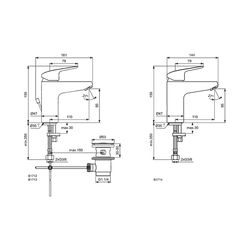 Ideal Standard Armaturenpaket Ceraflex, mit Waschtisch-Armatur, Brause-Termit und Brauseko... IST-BD012AA 3800861089834 (Abb. 1)