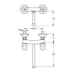 Ideal Standard Wand-Küchenarmatur Alpha, Chrom... IST-B2042AA 3800019229983 (Abb. 1)