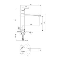 Ideal Standard Küchenarmatur Cerafine O H180 mit hohem Rohrausl. Ausld.205 mm Chrom... IST-BC501AA 3800861073284 (Abb. 1)