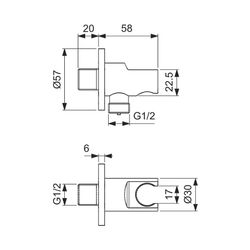 Ideal Standard Armaturen-Bundle Unterputz Ceratherm T100 Magnetic Grey... IST-A7573A5 3800861102854 (Abb. 1)