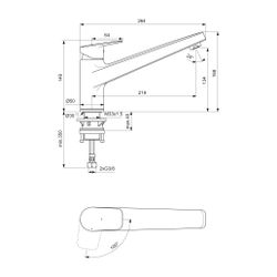 Ideal Standard Display Küchenarmatur Ceraplan Ausld.219mm BlueStart Chrom... IST-BD347AA 3800861105084 (Abb. 1)