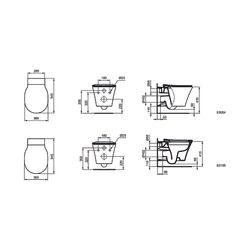 Ideal Standard Bundle WC-Element ProSys, WC mit IP Connect Air und Betätigungsplatte Oleas... IST-R0406MA 3391500586284 (Abb. 1)