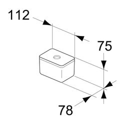 Ideal Standard Aufbewahrungsbox Connect Space, mit Deckel, 112x78x75mm, hellgrau... IST-E035267 5017830454892 (Abb. 1)
