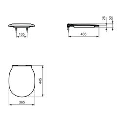 Ideal Standard Wand-WC-Kombipaket Connect Air Randlos mit Softclosing 360x540mm Weiß... IST-E248201 5017830554998 (Abb. 1)