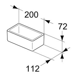 Ideal Standard Aufbewahrungsbox Connect Space, 200x112x72mm, hellgrau... IST-E039567 5017830455660 (Abb. 1)