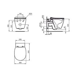 Ideal Standard Bundle WC-Element ProSys, WC Connect und Platte Oleas M1 Chrom... IST-R039601 3391500585492 (Abb. 1)