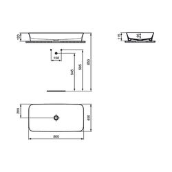 Ideal Standard Bundle08 Conca mit Waschtisch, Waschtisch-Unterschrank Weiß, Spiegel, Armit... IST-T4640Y1 8014140485100 (Abb. 1)
